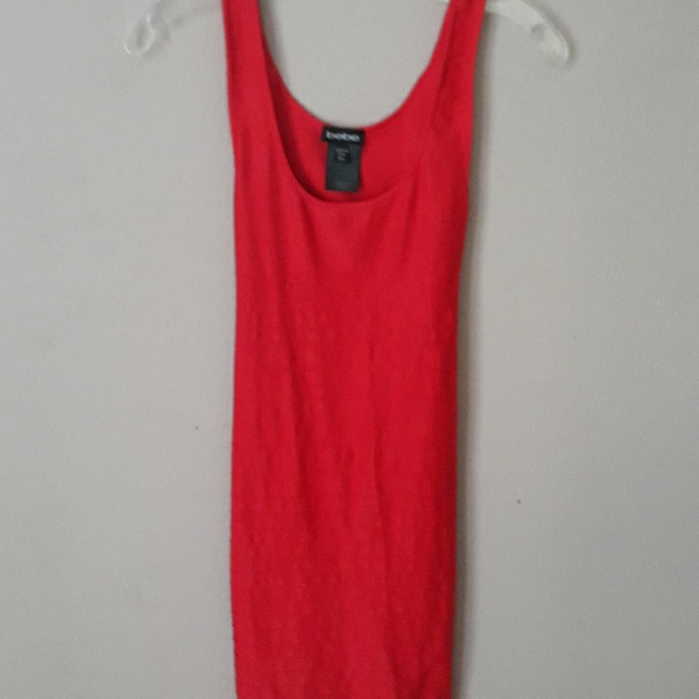 Red key hole dress